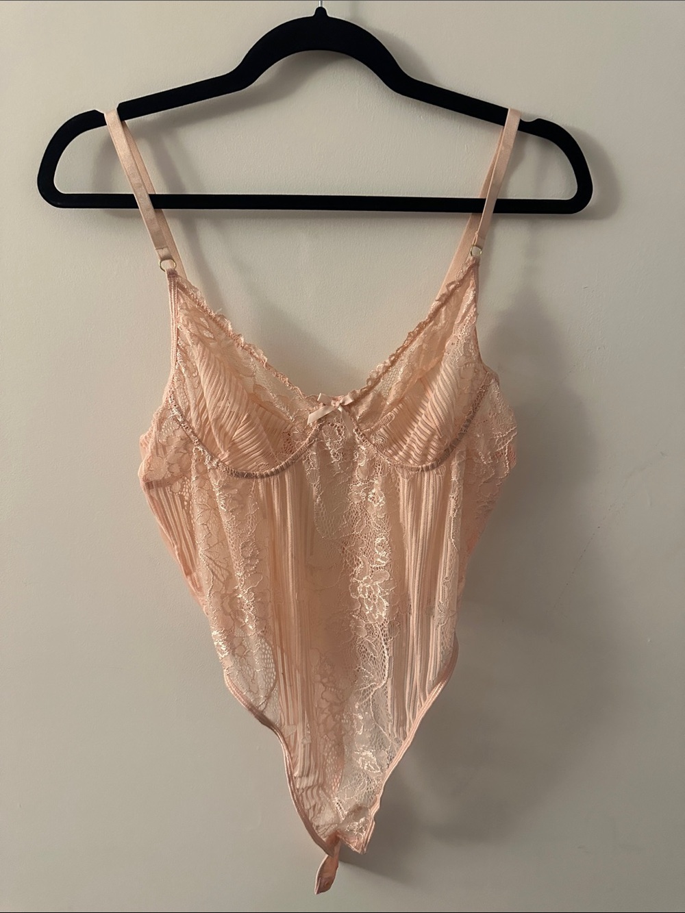 Sheer Lace Bodysuit in Blush Pink Lingerie Fashion Nova